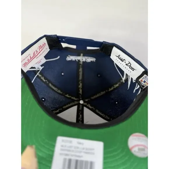 New York Yankees Mitchell & Ness Navy Just Don x MLB Lux Script Snapback Hat